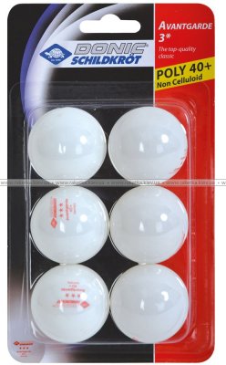 Мячи для настольного тенниса Donic Avantgarde 3* White 6 pcs