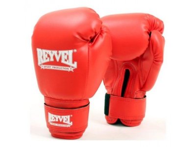 Боксерские перчатки Reyvel (винил) красные
