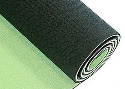 Коврик для йоги YOGA MAT зеленый/серый 6мм