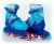 Роликовые коньки раздвижные Kepai LY2013 (синие)