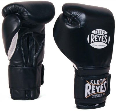 Боксерские перчатки Cleto Reyes Hook and Loop Training Gloves (черный)