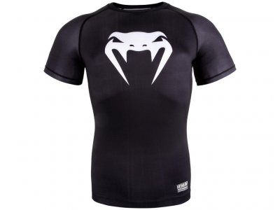 Компрессионная футболка Venum Contender 3.0 Short Sleeves Black/White