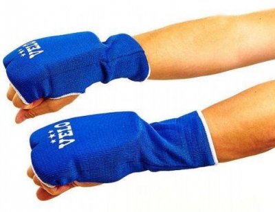 Накладки (перчатки) для каратэ удлиненные VELO ULI-10019 (синие)