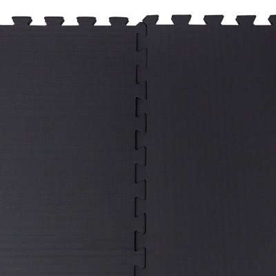 Защитный коврик под тренажер SportVida Mat Puzzle 10 мм Black