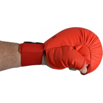 Перчатки для карате SMAI с защитой большого пальца красные