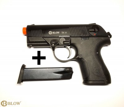 Стартовый пистолет BLOW TR-14 (черный) + магазин