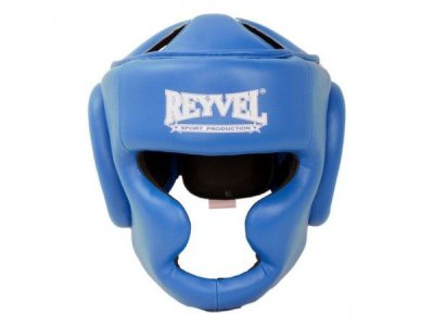 Боксерский шлем тренировочный Reyvel синий