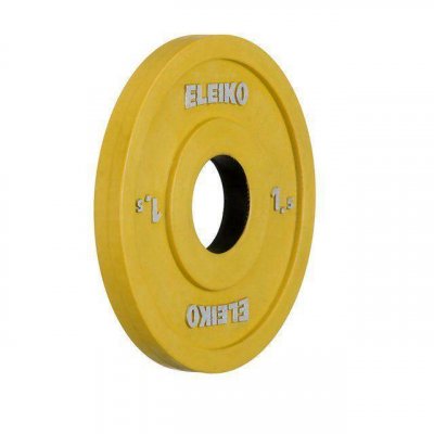 Олимпийский цветной диск для соревнований и тренировок Eleiko 1,5 кг