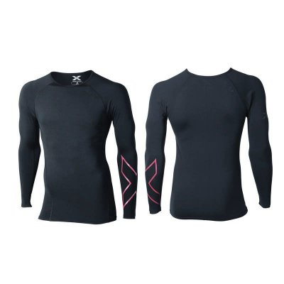 Компрессионная футболка мужская 2XU Thermal c длинным рукавом MA3021a черно-красная