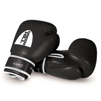 Боксерские перчатки "HAMED" Green Hill (черный)