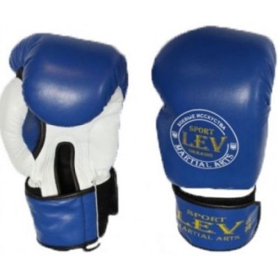 Боксерские перчатки Lev Sport (Вип кожа) синий 
