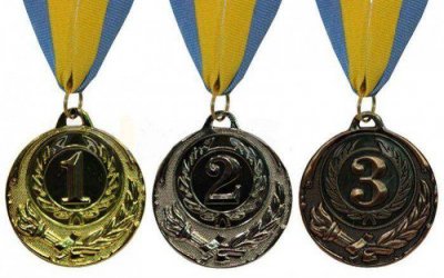 Медаль спортивная с лентой Zing d-6,5 см C-4329