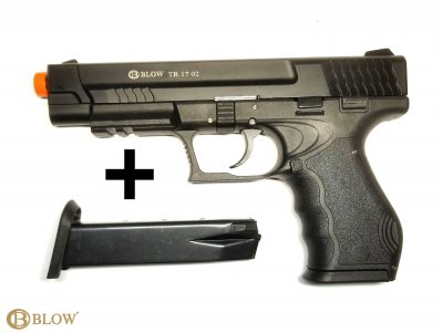 Стартовый пистолет BLOW TR-1702 (черный) + магазин