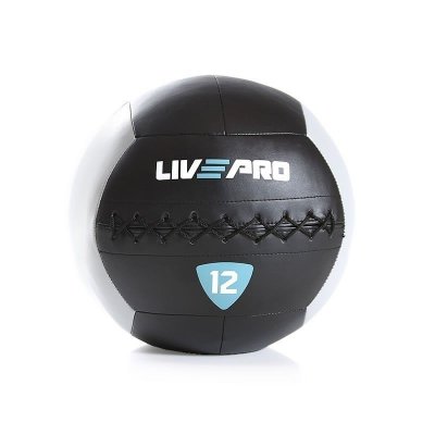 Медбол LivePro WALL BALL черный/серый 12 кг