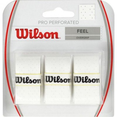 Намотка для теннисной ракетки Wilson pro overgrip perforated white 3pack