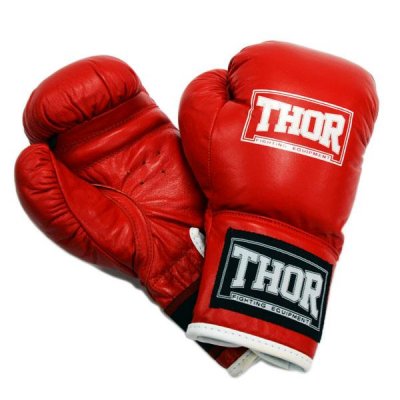 Боксерские перчатки THOR JUNIOR (PU) красные