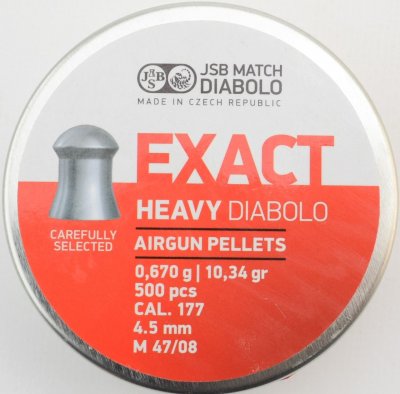 Пули JSB Diabolo Exact Heavy 4,52 mm 0,670 гр. (500 шт/уп)
