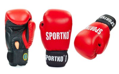 Боксерские перчатки Спортко ФБУ (красные)
