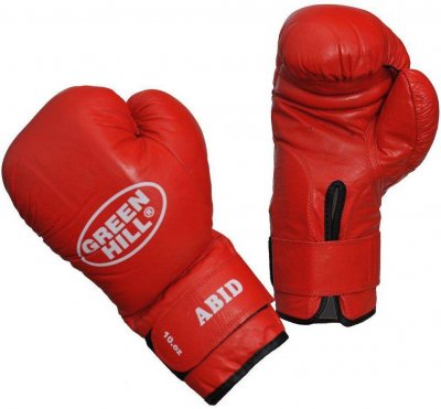Боксерские перчатки "Abid" Green Hill (красный)