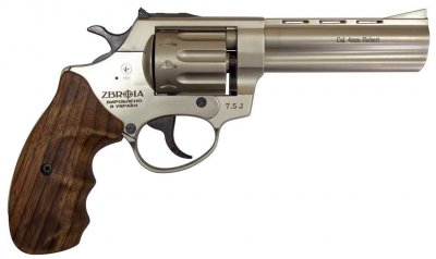 Револьвер флобера ZBROIA PROFI-4.5" (сатин / дерево)