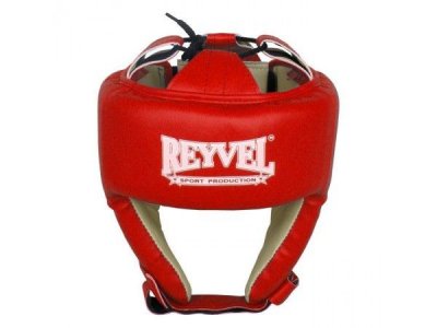 Боксерский шлем Reyvel 1L (винил) красный