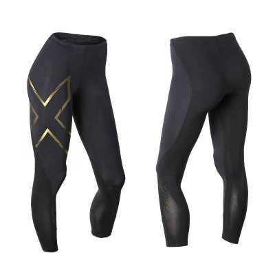 Компрессионные штаны женские 2XU Elite MCS WA3063b черно-золотые