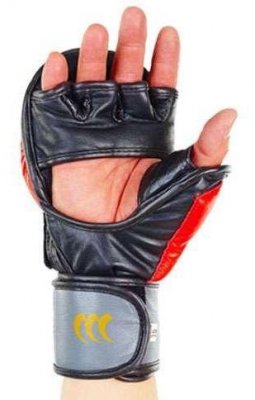 Перчатки для смешанных единоборств MMA Кожа MATSA ME-2011 (красные)