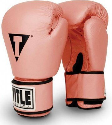 Боксерские перчакти Title Fitness Leather Boxing Gloves (розовый)
