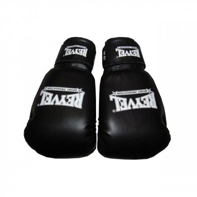 Боксерские перчатки Reyvel (винил) черные