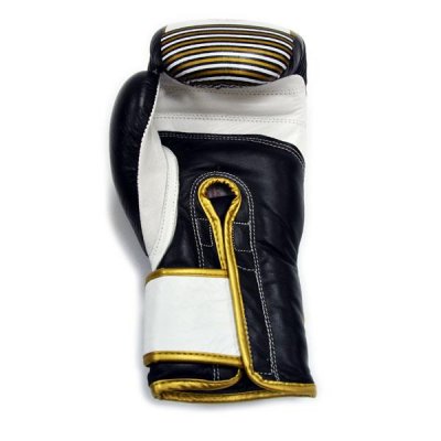 Боксерские перчатки THOR THUNDER (Leather) черно-белые