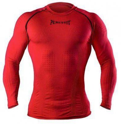 Компресионная футболка (рашгард) 3D Peresvit с длинным рукавом (красная)
