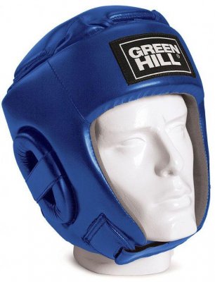Шлем боксерский "GLORY" Green Hill (синий)