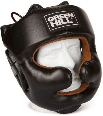 Шлем боксерский ''SPARRING'' Green Hill (черный)
