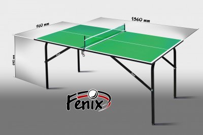 Теннисный стол "Феникс" Kids (для помещений) зеленый